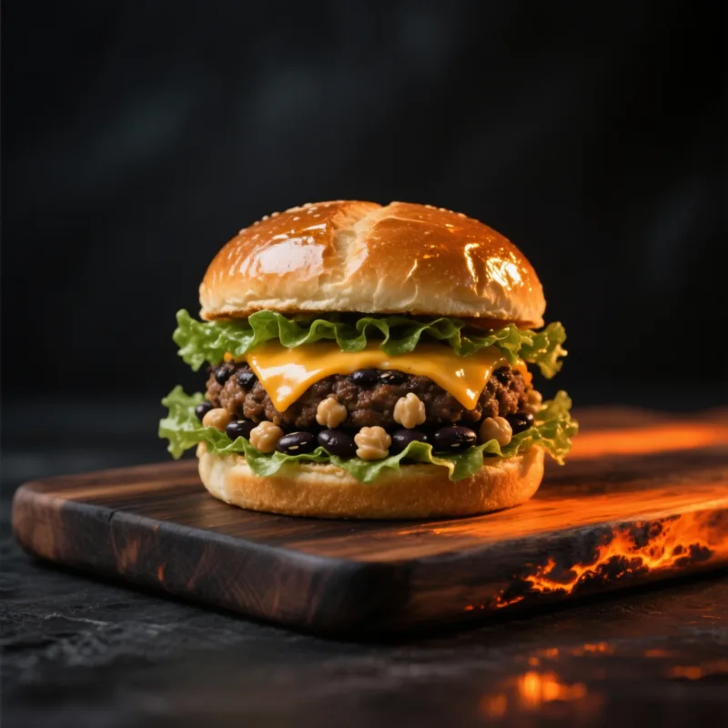 Black bean chickpea burger