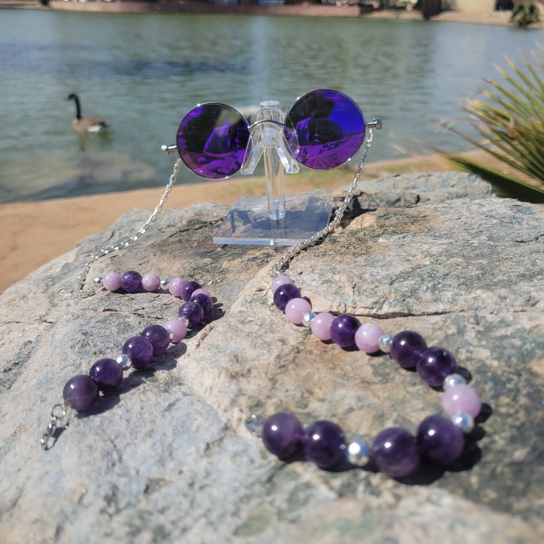 Purple Soul — D.A.N.G.L.S handmade crystal eyeart